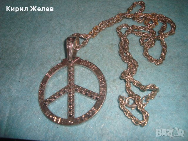 ХИПАРСКИ ПОСРЕБРЕН СИМВОЛ МЕДАЛЬОН с КРАСИВА ВИНТИДЖ ПЛЕТКА ЗДРАВА ВЕРИЖКА ЛАНЕЦ КЮСТЕК 25200, снимка 13 - Колиета, медальони, синджири - 35273915