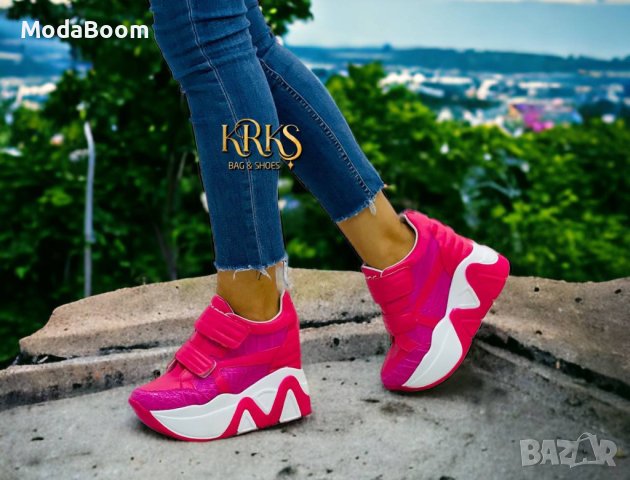 Стилни дамски обувки на платформа , снимка 4 - Маратонки - 42929712