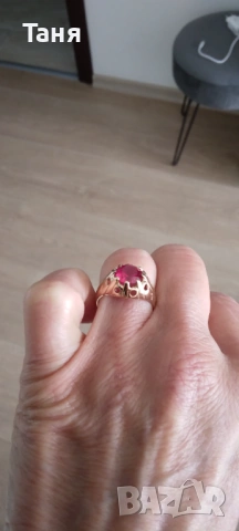 Златен пръстен, снимка 7 - Пръстени - 54089900