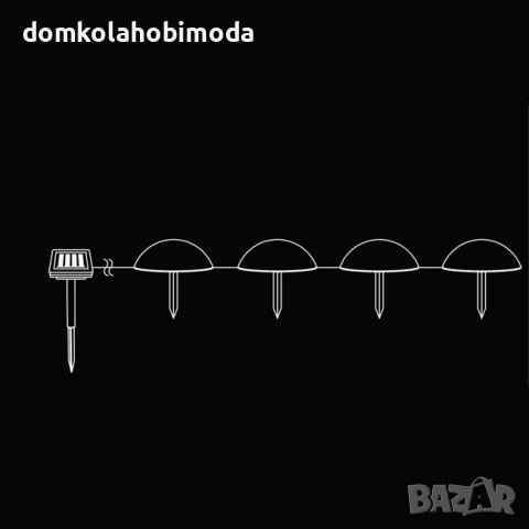 Соларни фенери 4 броя със соларна клетка, снимка 3 - Соларни лампи - 40776278