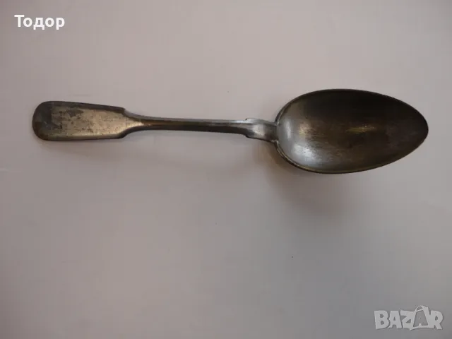 Старинна посребрена бронзова лъжица , снимка 6 - Колекции - 50084788