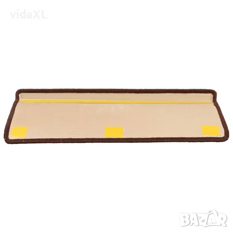 vidaXL Самозалепващи стелки за стълби, 5 бр, 65x21x4 см, кафяви, снимка 3 - Изтривалки - 56146117