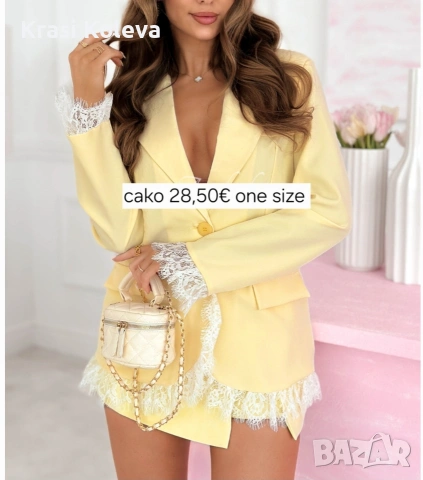 сако/блейзър с дантела, снимка 3 - Сака - 54211533