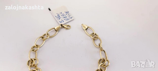 Нова-Златна гривна-5,46гр/14кр, снимка 4 - Гривни - 51037842