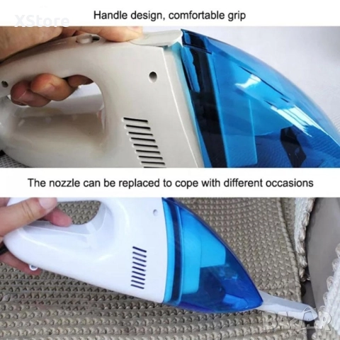 Преносима мини автомобилна прахосмукачка за сухо и мокро почистване, снимка 9 - Аксесоари и консумативи - 52482816