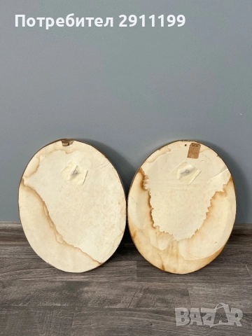 Елипсовидна маслена картина, комплект от две, снимка 8 - Картини - 51793205