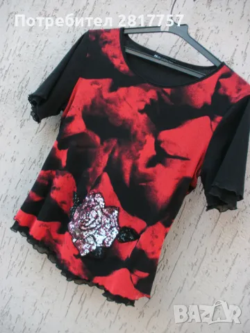 Дамска бллузка с къс ръкав - уникална !