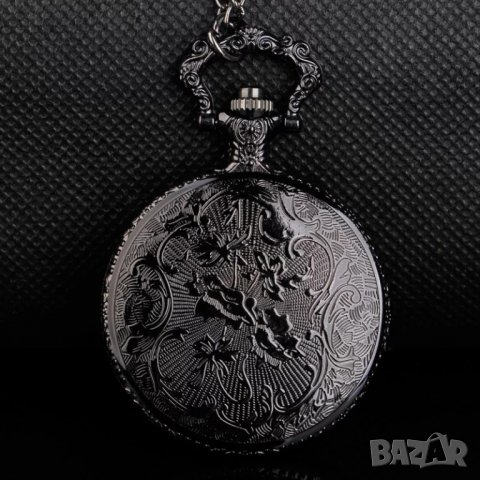 Нов Джобен часовник черен с компас бели цифри числа хубав   , снимка 6 - Джобни - 37288346