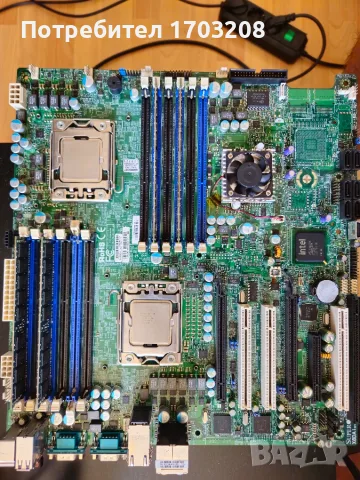 Сървърно дъно supermicro X8DAi rev 1.31 (E-ATX) + 2 х XEON E5538 + 4 GB DDR3, снимка 4 - Дънни платки - 56222183