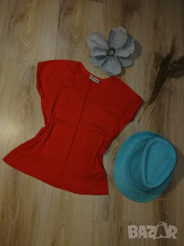 Оранжева дамска тениска Terranova, снимка 2 - Тениски - 48300670