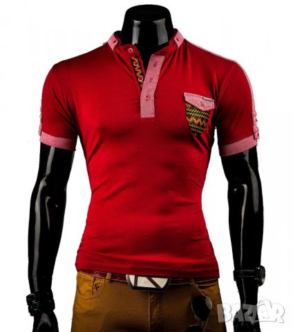 Мъжка червена блуза марка Solier , снимка 1 - Блузи - 37779090