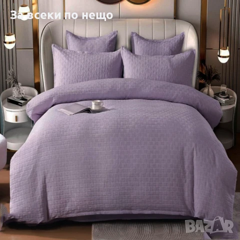 Луксозен комплект с драперия от 100% памук - Налични Различни Цветове Код P204, снимка 3 - Спално бельо - 49459050