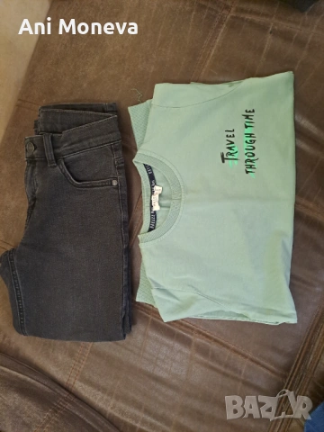 Черни дънки, панталони и блузи , снимка 3 - Стоки за близнаци - 54008895