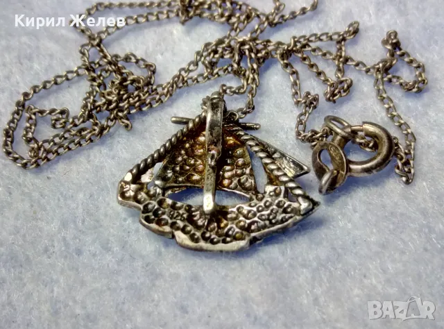 ФИГУРАЛЕН СРЕБЪРЕН ПЕНДАНТ 2006 / Година КОРАБЧЕ с ФИНА СРЕБЪРНА ВЕРИЖКА - СРЕБРО 925 Проба 49955, снимка 4 - Колиета, медальони, синджири - 50191554