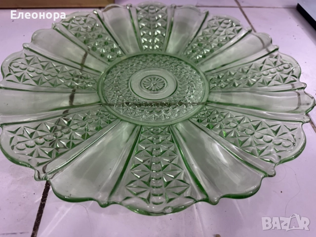 голяма кристална фруктиера/поднос