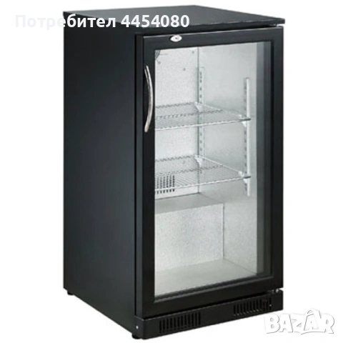 Витрина за напитки 98 L с 1 врата, черна, с LED осветление, снимка 2 - Обзавеждане на кухня - 53909693