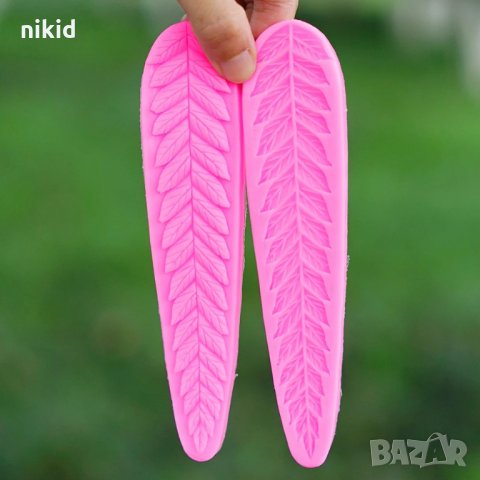 дълъг житен клас жито овес 2 части вейнър силиконов молд форма за тесто фондан украса, снимка 2 - Форми - 17893807