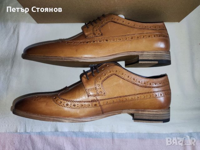 Елегантни мъжки обувки от естествена кожа TOPMAN №43, снимка 5 - Официални обувки - 37760190