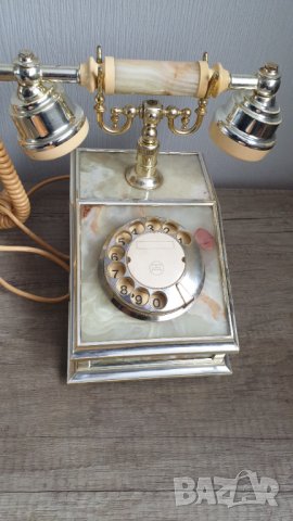 Стар италиански телефон от оникс, снимка 2 - Антикварни и старинни предмети - 44368804