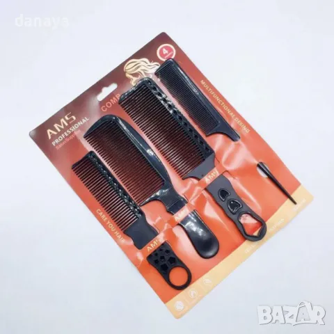 5923 Комплект гребени за коса, 4 броя, снимка 3 - Други - 50413008