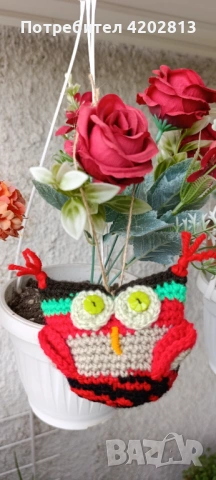 Ръчна изработка . Плетени Бухалчета . Сувенири , снимка 10 - Декорация за дома - 54289599
