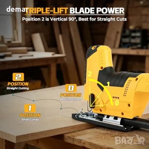 Акумулаторен прободен трион за Dewalt 18/20 V, 7 скорости, без батерия, снимка 4 - Триони и циркуляри - 56216842