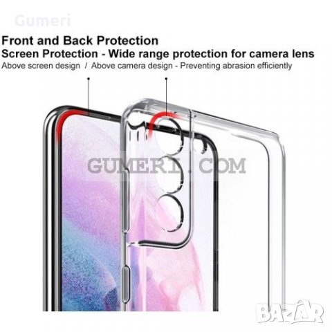 Samsung Galaxy S21 + 5G - Силиконов Гръб със Защита за Камерата - Прозрачен
