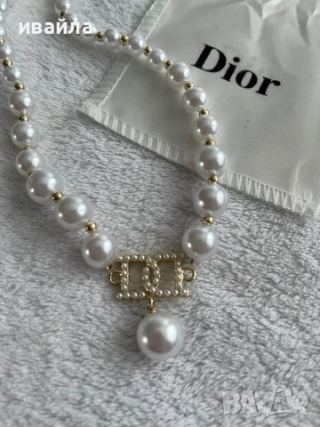 Колие с перли Dior с противопрахово пликче , снимка 3 - Колиета, медальони, синджири - 44465125
