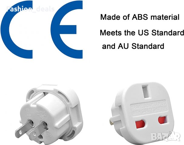 Нови 6 броя Адаптер за пътуване контакт щепсел UK to US, снимка 4 - Други стоки за дома - 39575275