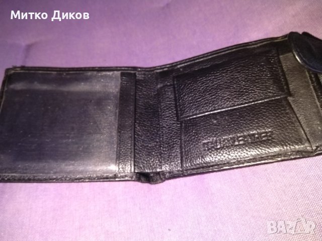 Малък компактен италиански портфейл естествена кожа 105х80мм вътрешен цип, снимка 4 - Портфейли, портмонета - 38382823