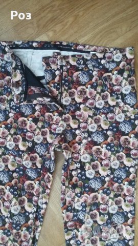 Дънкови панталони на цветя, снимка 6 - Дънки - 27790343