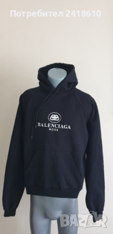 BALENCIAGA Mode Cotton Mens Hoodie Portugal Size М Unisex ОРИГИНАЛ! Суичер !