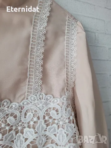 Елегантна блуза с рязана дантела , снимка 4 - Блузи с дълъг ръкав и пуловери - 47877162