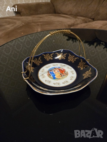 Фруктерия с метална дръжка от ОРИГИНАЛЕН ЧЕШКИ КОБАЛТ