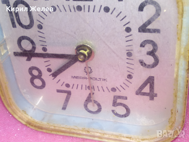 MERA-POLTIK Стар ПОЛСКИ КОЛЕКЦИОНЕРСКИ МЕХАНИЧЕН БУДИЛНИК МЕРА-ПОЛТИК 13626, снимка 2 - Антикварни и старинни предмети - 44536621