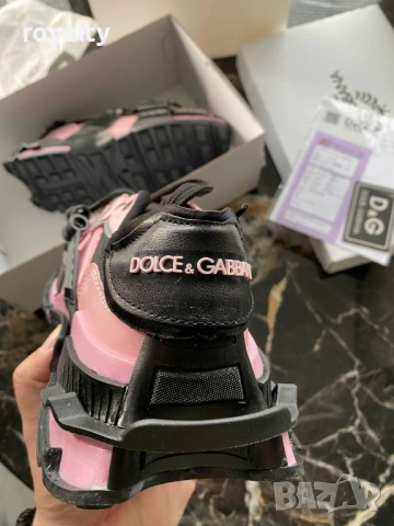 Dolce & Gabbana Дамски Маратонки 36-40 Номер Черно и Розово Клас Оригинал Реални Снимки , снимка 9 - Маратонки - 53055062
