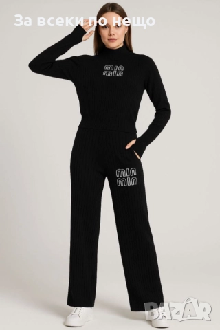 Miu Miu Дамски Комплект Плетиво Миу Миу - 4 Налични Цвята Код BS-100, снимка 5 - Комплекти - 52098131