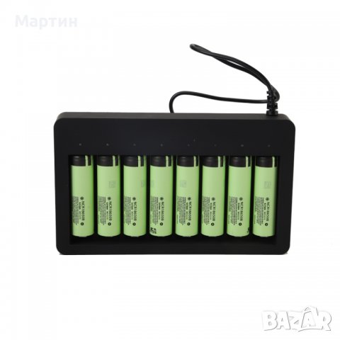 Зарядно USB Charger 18650-08U за 8 батерии 18650 Li-Ion батерии, снимка 5 - Друга електроника - 37761992