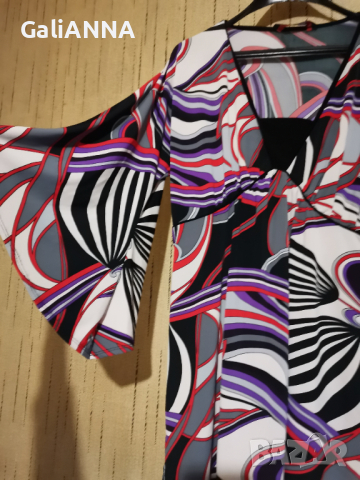 СТРАХОТНА ТУНИКА В СВЕЖИ ЦВЕТОВЕ РАЗМЕР 2XL , снимка 3 - Туники - 36573428