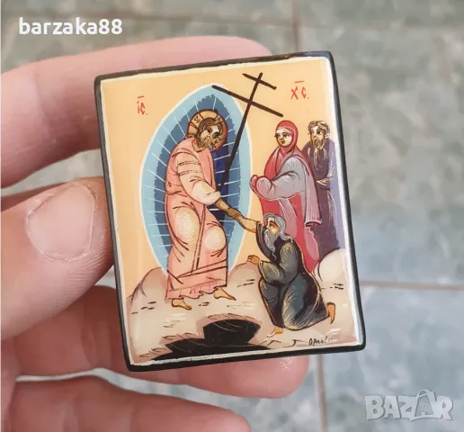 Руска  рисувана кутийка Кутия, снимка 1