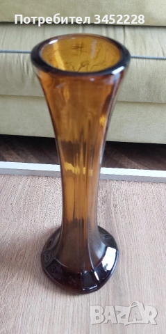 Ваза ретро стъкло за ценители 28см , снимка 3 - Вази - 54244489