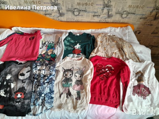 9 бр блузки,пуловерчета 134/140 ръст