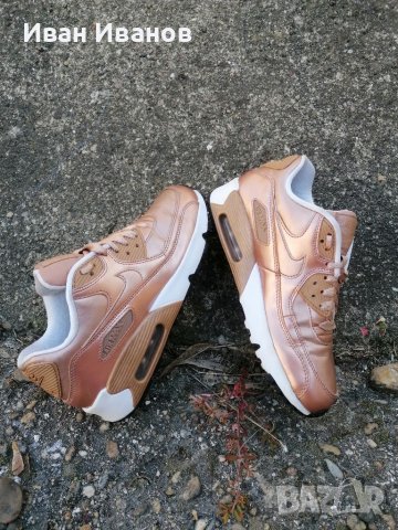 Оригинални маратонки  Nike Air Max 90 GS ‘Metallic Bronze’  номер 37,5-38, снимка 10 - Маратонки - 37449907