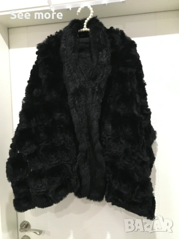 Палто от заешка кожа LAPIN с флорални мотиви, снимка 5 - Палта, манта - 53179180