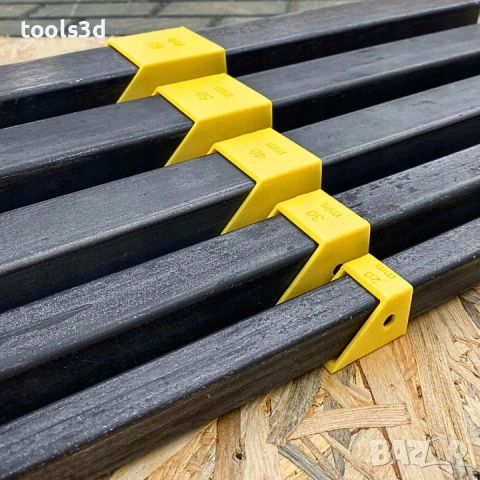 Шаблон за маркиране на квадратни профили 45° и 90° – комплект от 8 броя., снимка 3 - Други инструменти - 52014983