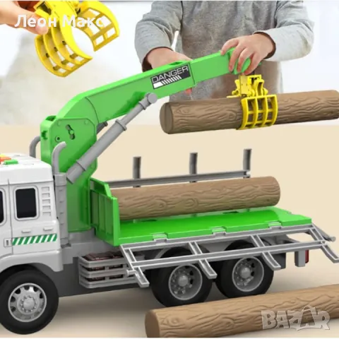 Камион с кран, звуци и светлина , снимка 3 - Коли, камиони, мотори, писти - 48255662