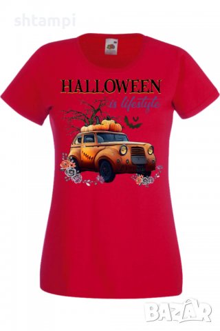 Дамска тениска Halloween is Lifestyle,Halloween,Хелоуин,Празник,Забавление,Изненада,Обичаи,, снимка 2 - Тениски - 38146751