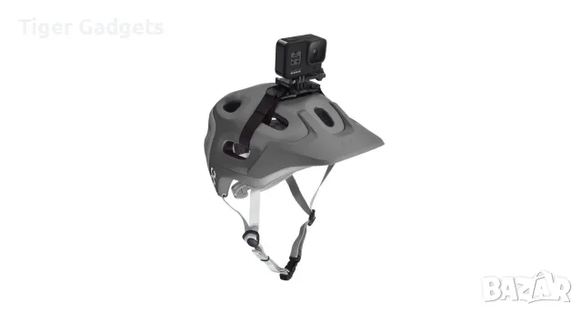 Оригинална стойка GoPro за вентилирани каски, регулируема каишка, черна