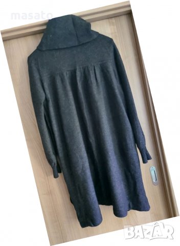 VERO MODA - дълъг пуловер/рокля с голяма яка, снимка 3 - Блузи с дълъг ръкав и пуловери - 35104582