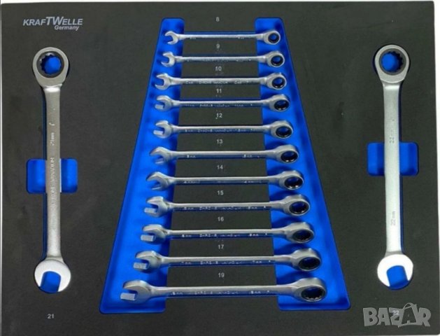 Количка с инструменти 7 седем чекмеджета 6 пълни с инструменти KRAFTWELLE , снимка 6 - Други инструменти - 32003804